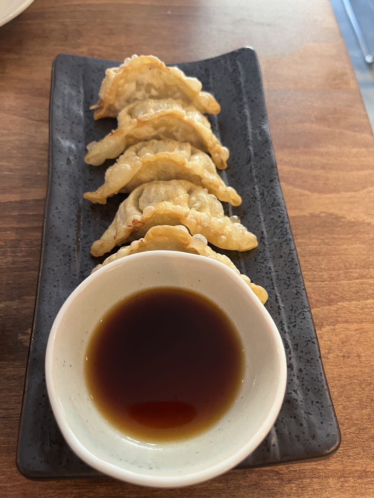 Golden chicken gyoza with ponzu at Umami Lab Camden London