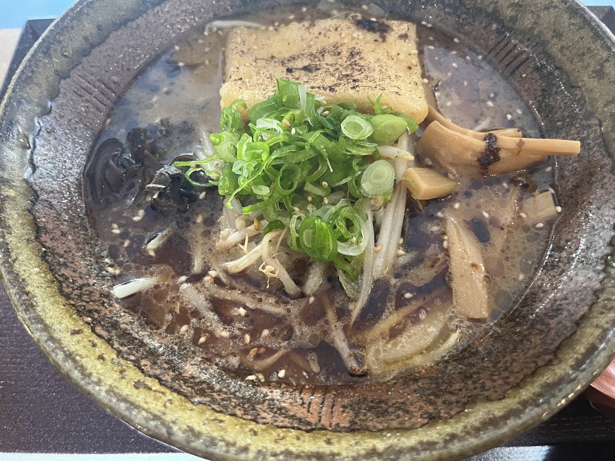 Vegan umami miso ramen with tofu at Umami Lab London
