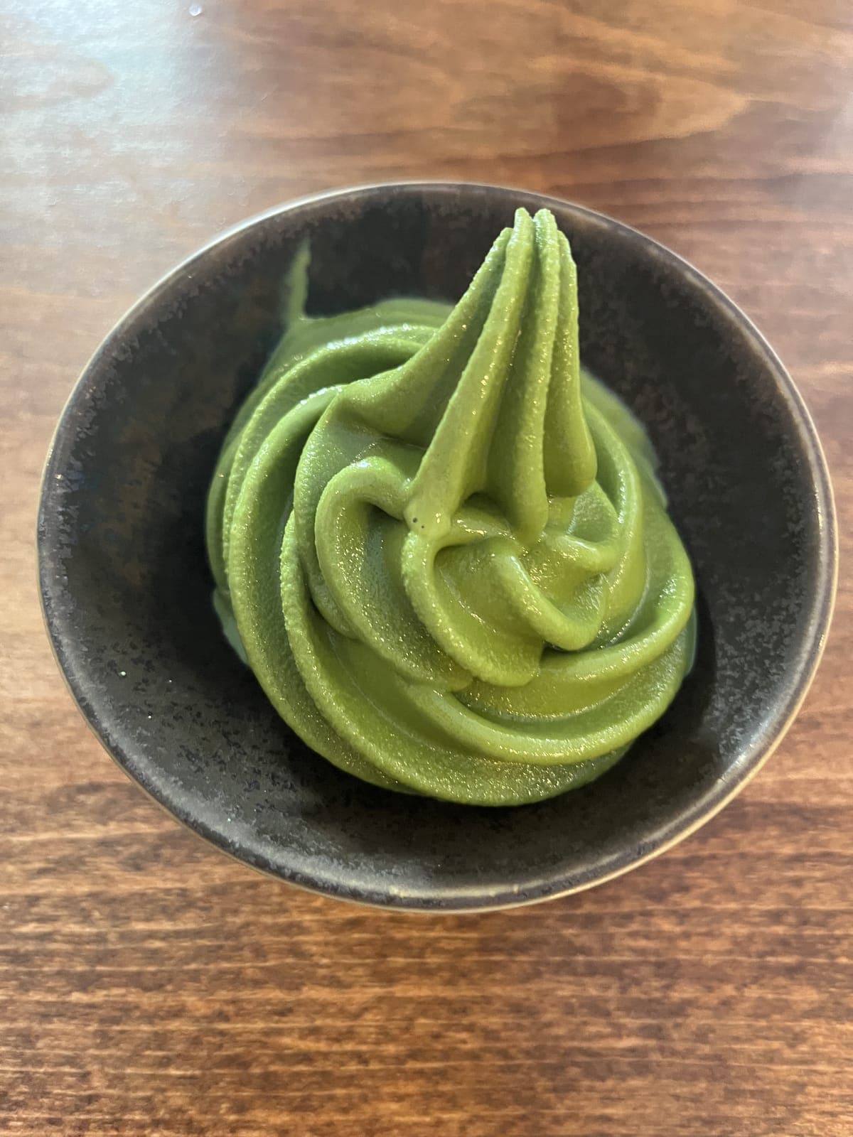 Kagoshima matcha soft serve ice cream at Umami Lab London